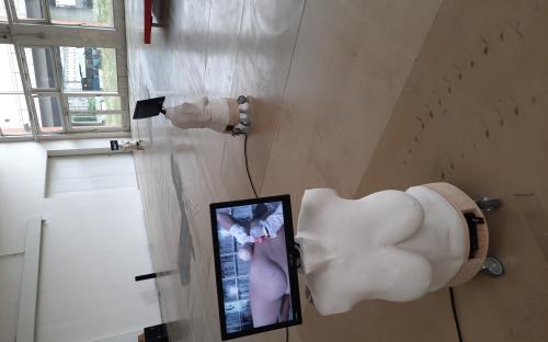 Lenka Klodová, TORSOS, 2021, casts of torsos of the artist, her mother, aunt, and daughter